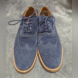 Men's ALDO Blue Suede Brogue Shoes